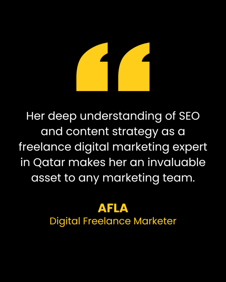 freelance digital marketing expert in qatar review from colleagues